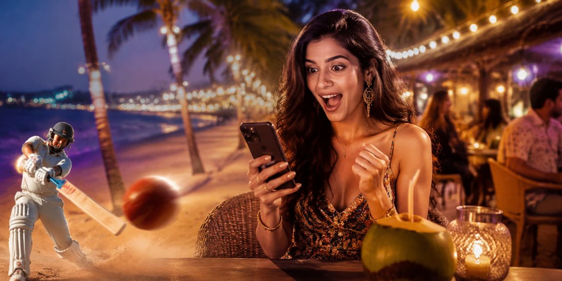 Cricket betting at beachside in Goa