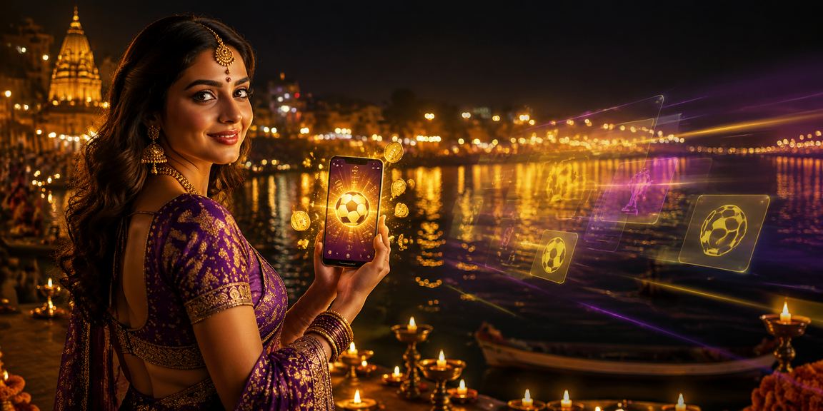 Vibrant night market capturing excitement of sports betting in India